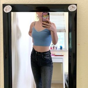 Brandy Melville blue cropped tank top💙